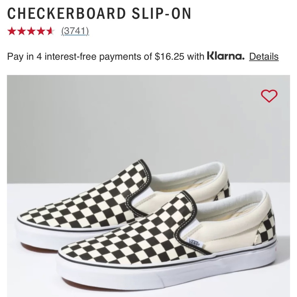 VANS CLASSIC CHECKERBOARD SLIP ON